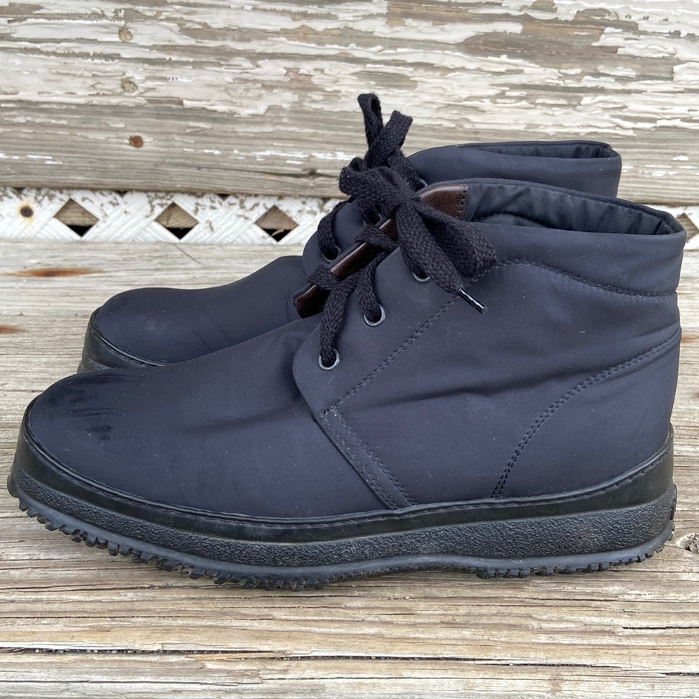Hogan Technical Fabric Lace-Up Ankle Boots Men's Size 8.5